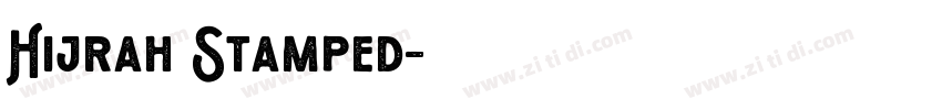 Hijrah Stamped字体转换